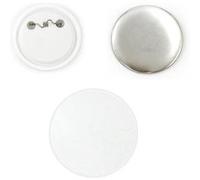 PixMax - 100 Composants de Badges 37mm pour Machine à Badges PixMax Blanc