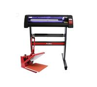 Plotter de Découpe de Vinyle Guide de découpe à LED, Presse à Chaud 38cm & Logiciel Signcut Pro Impression par Sublimation Transfert Kit Personnalisation de T-Shirts