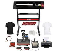 PixMax Presse à chaud 5 en 1 avec coupe-vinyle et imprimante, accessoires et consommables inclus