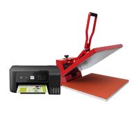 PixMax - Presse à Chaud de 50 x 50cm à Ouverture en Portefeuille pour la personnalisation de T-shirt et Imprimante