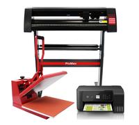 PixMax - Presse à Chaud en Forme de Palourde 38cm, Plotter de Découpe Vinyle et Imprimante
