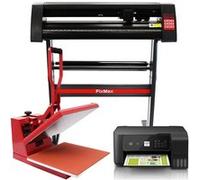PixMax - Presse à Chaud en Forme de Palourde 38cm, Plotter de Découpe Vinyle et Imprimante