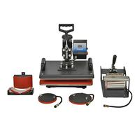 PixMax - Presses à Chaud 5en1 pour T-Shirt, Tasses, Casquettes et Assiettes
