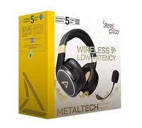 Steelplay Casque sans fil Metaltech Radiance – PS5, PS4, Xbox Series/One, Switch, PC/Mac – Noir et Or