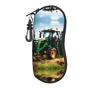 PIXOLE Société Tracteur agricole impression unisexe boîte à lunettes caisses, étui de protection pour lunettes, lunettes de soleil étui souple, étui à lunettes, Entreprise Tracteur agricole, taille