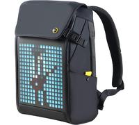 Pixoo Pixel Art Laptop Backpack Men, 15 Inch Waterproof School Backpack Laptop Backpack Bag Ladies Daypack With 16X16 Rgb Led Screen For Men Women School Work Travel, Black