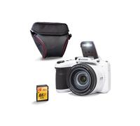 KODAK Pixpro AZ405 Bridge 20MP, Zoom X40, Grand Angle 24mm, Full HD 1080p, OIS, LCD 3 , Housse + Carte SDHC 32GB U1, Pile AA - Blanc