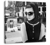 Pixxprint Audrey à Paris 70x70 cm Art Toile décoration