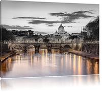 Pixxprint Basilique Saint-Pierre à Rome Art Toile 100x70cm Murale XXL