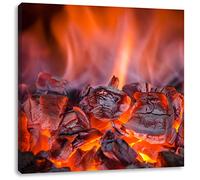 Pixxprint feu brûlant 60x60 cm Art Toile décoration