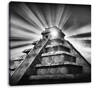 Pixxprint Maya Temple de la Pyramide 60x60 cm Art Toile décoration