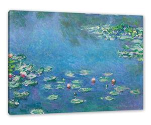 Pixxprint - Peinture sur toile - Claude Monet - Nénuphars III - Impression sur toile - Dimensions : 120 x 80 cm