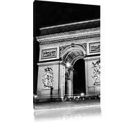 Pixxprint Sombre Arc de Triomphe la Nuit Art Toile 120x80cm Murale XXL