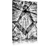 Pixxprint Symbole maçonnique Art Toile 120x80cm Murale XXL