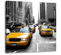 Pixxprint Ville trafic de New York 60x60 cm Art Toile décoration