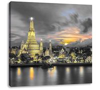 Pixxprint Wat Arun Temple Bangkok Thaïlande 60x60 cm Art Toile décoration