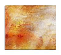 Pixxprint William Turner - Sun Setting over a Lake Plaque de protection pour cuisinière et protection anti-éclaboussures en verre véritable - 60 x 52 cm