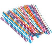 Pixy Silly Stix Lot de 100 pailles à sucre - Cerise - Framboise bleue - Raisin - Orange