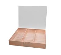 PIXZCSA Boîte de rangement anti-poussière pour faux ongles, spacieuse avec 30 compartiments, idéale pour organiser vos fournitures et créer de magnifiques, Rose, 24 x 19 x 4.5 cm