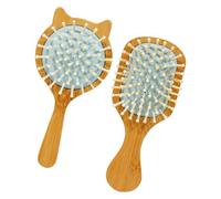 PIXZCSA Ensemble de brosses à cheveux légères pour masser le cuir chevelu et prendre soin des cheveux. Fabriquées en bambou écologique, ces brosses