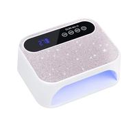 PIXZCSA Lampe à ongles avec couleurs réfléchissantes et écran LCD pour des | créations originales à domicile en salon. Lampe UV LED avec minuterie trois niveaux et batterie de 6000 mAh.