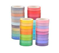 PIXZCSA Magnifique ensemble de ruban adhésif décoratif Washi Pour aux couleurs vives ! Idéal pour le scrapbooking, les loisirs créatifs et la décoration d'espaces