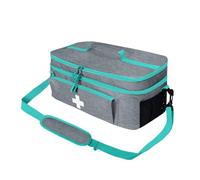 PIXZCSA Sac de premiers secours léger, organisateur de rangement médical robuste et spacieux pour le rangement et l'organisation des médicaments au, gris