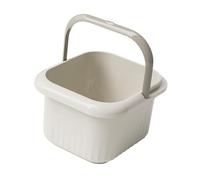 PIXZCSA Seau de bain de pieds léger et,Blanc,21.5 x 25 x 23.5 cm | maison en voyage.
