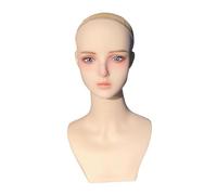 PIXZCSA Tête de mannequin féminine pour la création de perruques et la présentation de chapeaux, lunettes de soleil et couvre-chefs dans divers contextes.