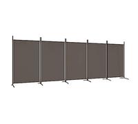PIXZSSI 5 pièces. Paravent d'intérieur anthracite 433 x 180 cm tissu durable polyvalent cloison de séparation chambre salon mur de fond décoratif design pliable donc peu encombrant