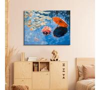 PIY PAINITNG Impressions Sur Toile Mural Des Fleurs, Images De Fleurs, Tableau Sur Toile, Décoration Tableaux Pour Corridor Café Yoga Room Decoration, Avec Cadre En Bois Intégré, 30x40 Cm