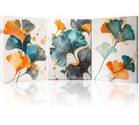 Piy Painting Grande Impression Sur Toile, Décoration Murale Minimaliste, Affiche d'Art Sur Le Ginkgo Biloba, Art Mural Sur Toile Pour Chambre à Coucher Salon Bureau Café, 3x58x40 cm/174x40 cm