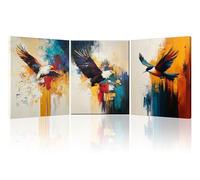Piy Painting Impression Sur Toile Animaux, Peinture Décorative Murale Oiseau, Tableau Sur Toile, Facile à Accrocher Pour Salon Bureau Salle De Réunion Couloir Café, 3x30x40 cm (90x40 cm)