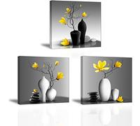 Piy Painting Impression sur Toile d'une Orchidée Élégante Les Orchidées Représentent la Beauté Tableau Moderne De Fleurs Art Déco Murale Images pour Salle de Yoga, Café, Bureau 3 Panneaux 30x30CM