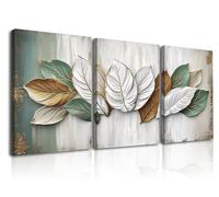 Piy Painting Impression Sur Toile Grand Format, Feuilles Tableau Sur Toile, Art Mural, Romantique Décoration Tableaux Pour Le Salon Ou Le Bureau, 3 Panneaux 58x40cm/ 58x120 cm