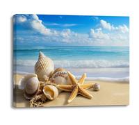 PIY PAINTING Impressions Sur Toile De Paysages, Art Mural En Toile De Plage, Image Sur Toile à La Conque, Toile Décoratif, Facile à Accrocher Pour La Chambre à Coucher Le Salon Et Le Couloir, 30X40 CM