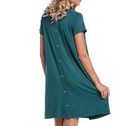 PIYAX Robe de maternité pour Femme Robe d'allaitement à Manches Courtes Convient pour l'accouchement à l'hôpital