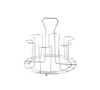 piyulk Égouttoir à tasses en acier inoxydable, support de rangement en verre, rangement de tasses sous la table de cuisine(Six short)