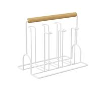 piyulk Égouttoir à tasses en fer, égouttoir à vaisselle de cuisine, rangement de tasses sous le comptoir(White)