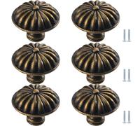 PIYYQNY 6 Pièces Bouton De Tiroir En Bronze Vintage Bouton De Meuble En Alliage De Zinc Massif Convient Aux Portes D'Armoires Portes De Garde-Robe Cuisines