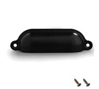 PIYYQNY 6 Pièces Poignées De Tiroir À Tasse Rétro 100 mm Poignées D'Armoires De Cuisine Noires Convient Pour Commodes Cuisines Chambres Salles De Bains Quincaillerie D'Armoire