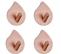 PIYYQNY Hooks 4 Pièces Crochet En Métal Autocollant Crochet De Cuisine Mural Pour Salle De Bain Patère Qui Colle Au Mur Derrière La Porte Patère Pour Armoire(Or Rose)