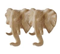 PIYYQNY Patères Porte Manteaux 2 Pièces Crochet De Dessin Animé Cintre Mural D'Entrée En Forme D'Animal Adapté Aux Manteaux Écharpes Sacs Serviettes Clés Chapeaux(Couleur Bois Originale)