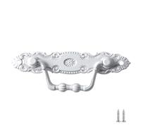 PIYYQNY Poignee Meuble 6 Pièces Poignées De Tiroir Pivotantes Blanches Poignées De Meuble Antiques De 105 mm Convient Aux Tiroirs De Commode Aux Armoires De Cuisine Et Aux Portes D'Armoire