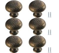 PIYYQNY Poignée Meuble Cuisine 6 Pièces Boutons De Tiroir En Bronze Vintage Boutons De Meubles Solides Antiques Poignées Adaptés Pour Chambre Coiffeuse Armoire Porte D'Armoire Cuisine