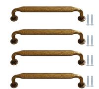 PIYYQNY Poignées De Meuble 4 Pièces 96 mm Poignées De Porte De Placard En Laiton Antique Alliage De Zinc Convient Pour Chambre Tiroirs De Coiffeuse Salle De Bain Portes D'Armoire