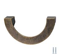 PIYYQNY Poignées Meubles 4 Pièces Poignee D'Armoire Vintage 95 mm Boutons de Placard En Bronze Antique Poignées De Porte D'Armoire Semi-Rondes Convient Aux Cuisines Portes D'Armoires À Vin