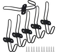 PIYYQNY Porte Manteau 6 Pièces Patère Pour Chambre D'Enfant Crochet Coloré Derrière La Porte Patère Murale Pour Suspendre Serviettes Manteaux Portefeuilles Noir(135mm)