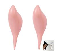 PIYYQNY Porte Manteau Mural 2 Pièces Cintre Mural Crochets De Décoration Murale En Forme D'Oiseau Crochet Animal En Résine Patère Derrière La Porte En Trois Dimensions(Rose 130mm)