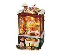 PizazzToy Puzzle 3D en bois de Noël - Machine à musique pour adultes - Montage DIY 3D - Puzzle en bois - Kit de bricolage - Décoration de Noël 2025 - Modèle cadeau (187 pièces)